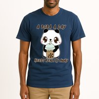 A Boba A Day Keeps The Reality Away Cute Panda Tall T-Shirt