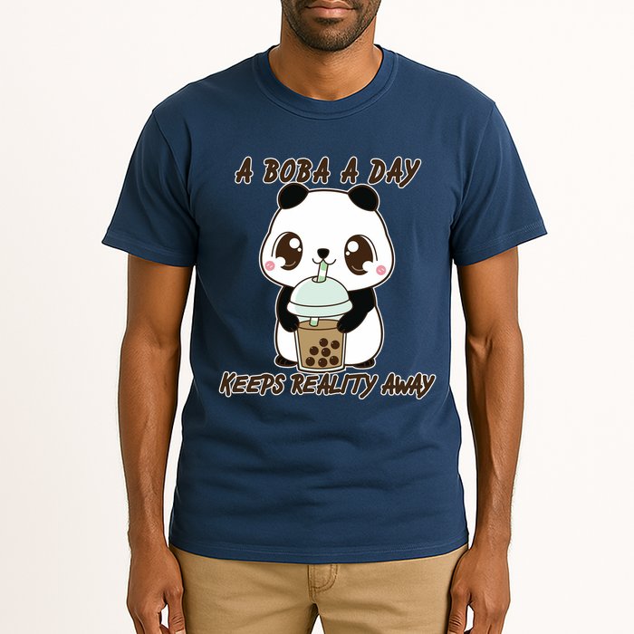 A Boba A Day Keeps The Reality Away Cute Panda Tall T-Shirt