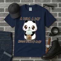 A Boba A Day Keeps The Reality Away Cute Panda Tall T-Shirt