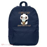 A Boba A Day Keeps The Reality Away Cute Panda 16 in Basic Backpack