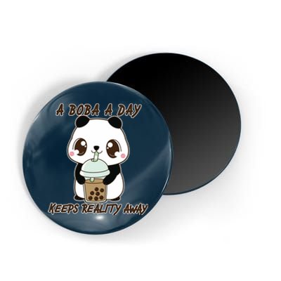 A Boba A Day Keeps The Reality Away Cute Panda Magnet