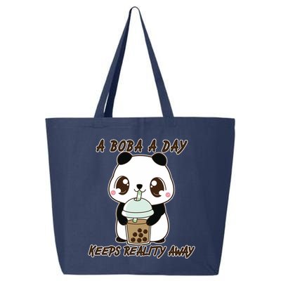 A Boba A Day Keeps The Reality Away Cute Panda 25L Jumbo Tote