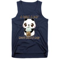 A Boba A Day Keeps The Reality Away Cute Panda Tank Top