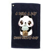 A Boba A Day Keeps The Reality Away Cute Panda Golf Towel