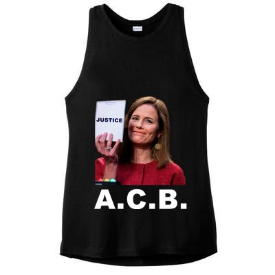 A.C.B. Justice Notepad Amy Barrett Ladies PosiCharge Tri-Blend Wicking Tank