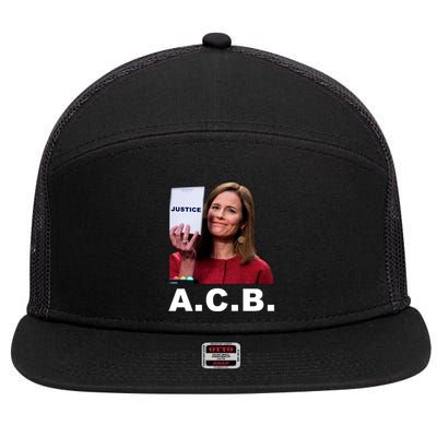 A.C.B. Justice Notepad Amy Barrett 7 Panel Mesh Trucker Snapback Hat