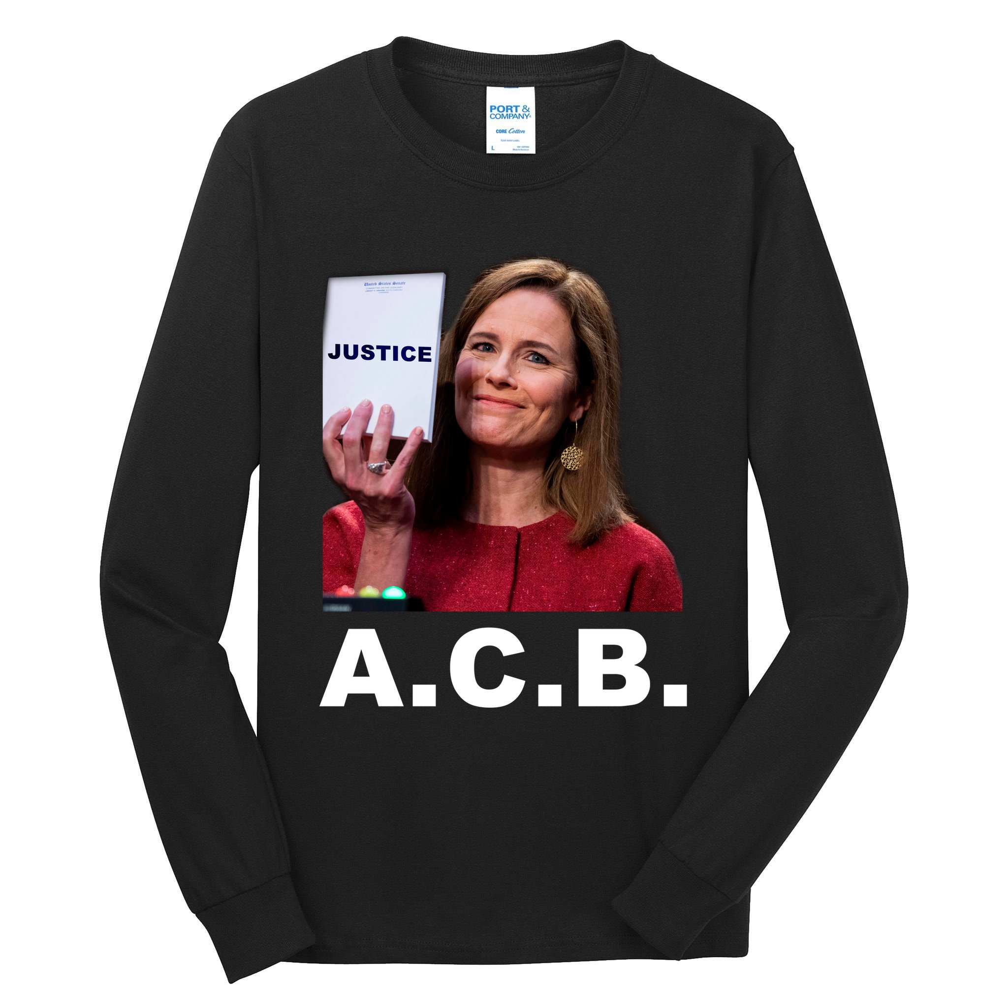 A.C.B. Justice Notepad Amy Barrett Tall Long Sleeve T-Shirt