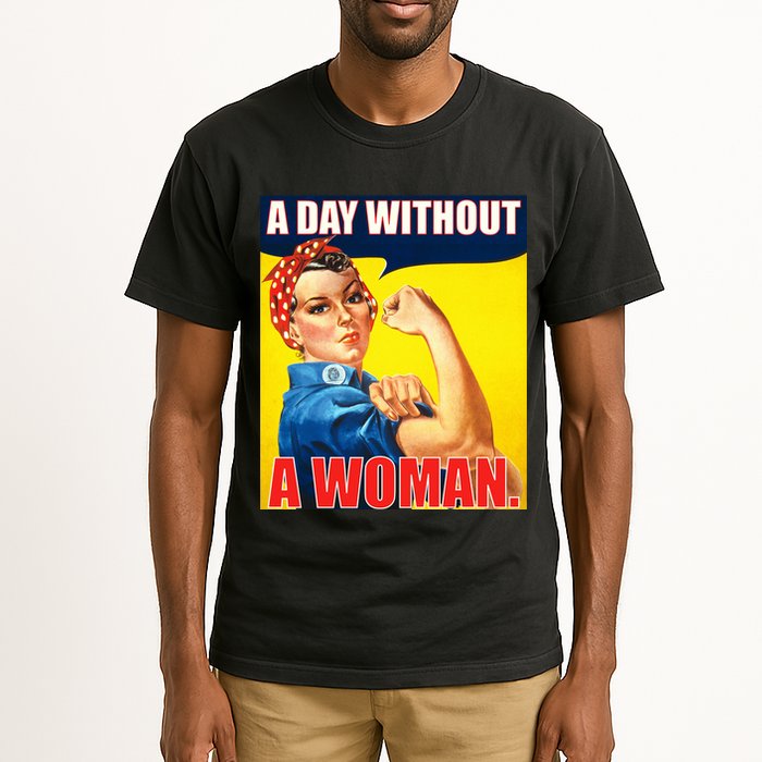 A Day Without A Woman Rosie Riveter WWII Poster Tall T-Shirt