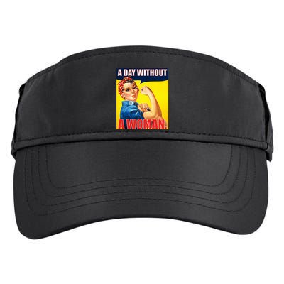 A Day Without A Woman Rosie Riveter WWII Poster Adult Drive Performance Visor