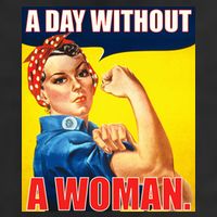 A Day Without A Woman Rosie Riveter WWII Poster Adult Drive Performance Visor