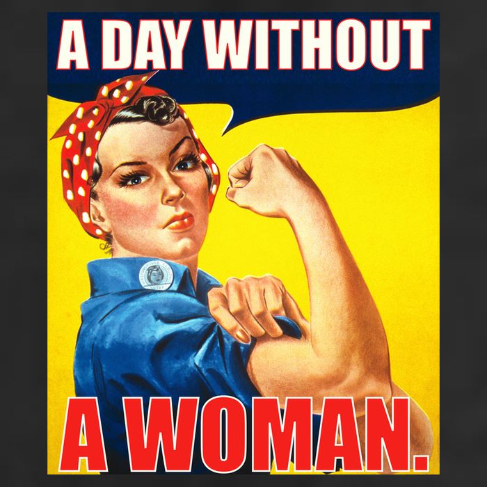 A Day Without A Woman Rosie Riveter WWII Poster Adult Drive Performance Visor