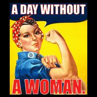 A Day Without A Woman Rosie Riveter WWII Poster 16 in Basic Backpack