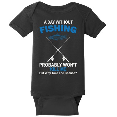 A Day Without Fishing Funny Baby Bodysuit