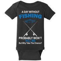 A Day Without Fishing Funny Baby Bodysuit