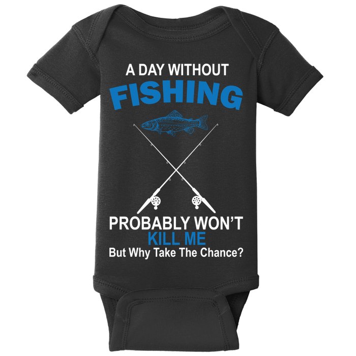 A Day Without Fishing Funny Baby Bodysuit