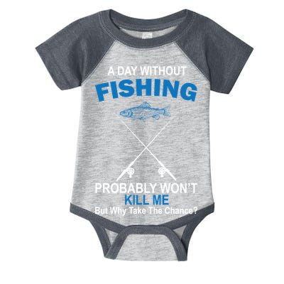 A Day Without Fishing Funny Infant Baby Jersey Bodysuit