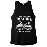 A Day Without Reading Ladies PosiCharge Tri-Blend Wicking Tank