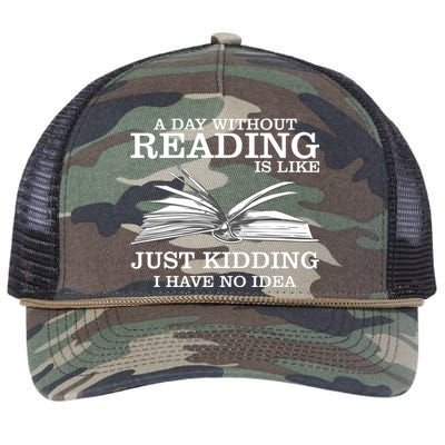 A Day Without Reading Retro Rope Trucker Hat Cap