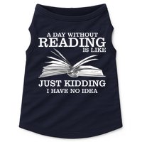 A Day Without Reading Doggie Tank