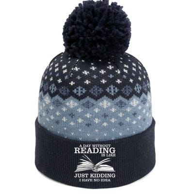 A Day Without Reading The Baniff Cuffed Pom Beanie