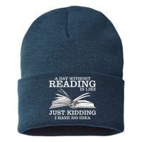 A Day Without Reading Sustainable Knit Beanie