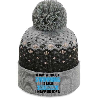 A Day Without Swimming  The Baniff Cuffed Pom Beanie