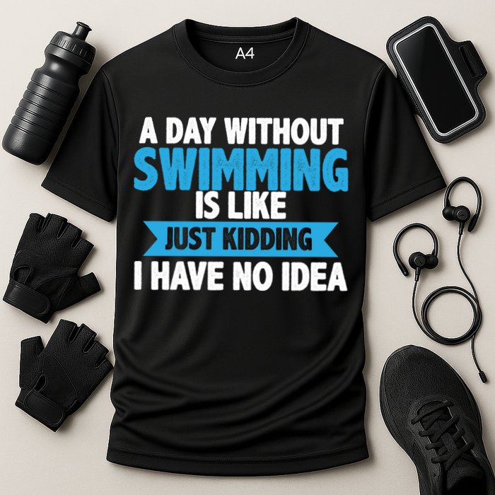 A Day Without Swimming  Cooling Performance Crew T-Shirt