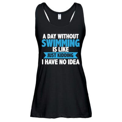 A Day Without Swimming  Ladies Essential Flowy Tank