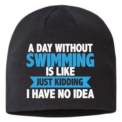 A Day Without Swimming  Sustainable Beanie