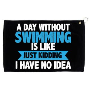 A Day Without Swimming  Grommeted Golf Towel