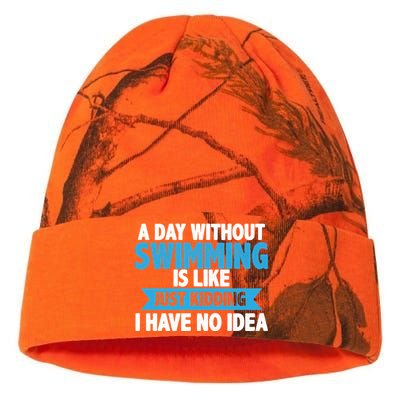 A Day Without Swimming  Kati Licensed 12" Camo Beanie