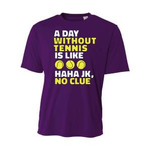 A Day Without Tennis Is Like Funny Youth Performance Sprint T-Shirt