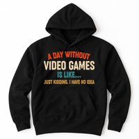 A Day Without Video Games Is Like Just Kidding I Have No Idea Hoodie