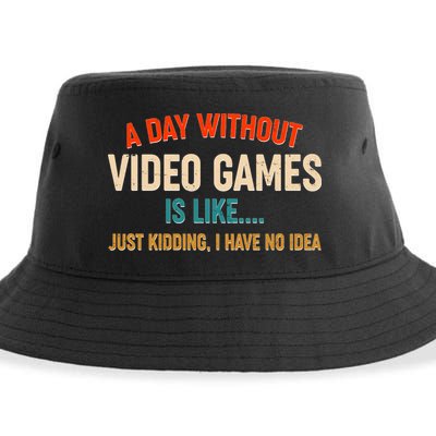 A Day Without Video Games Is Like Just Kidding I Have No Idea Sustainable Bucket Hat