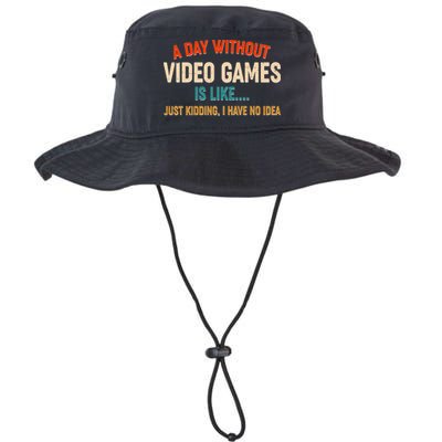 A Day Without Video Games Is Like Just Kidding I Have No Idea Legacy Cool Fit Booney Bucket Hat