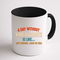 A Day Without Video Games Is Like Just Kidding I Have No Idea Mug
