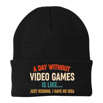 A Day Without Video Games Is Like Just Kidding I Have No Idea Beanie