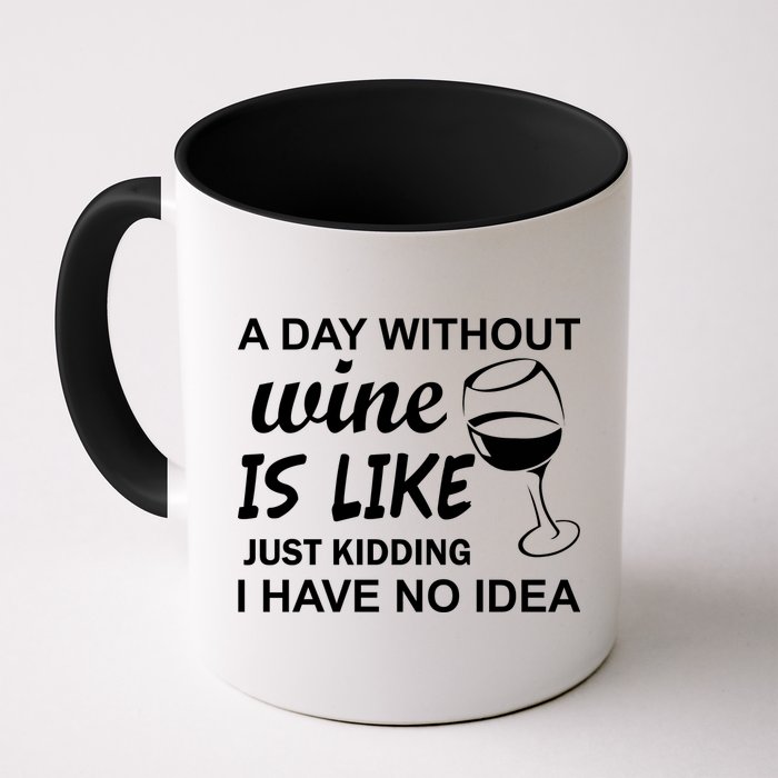 A Day Without Wine Is like Just Kidding I Have No idea Mug