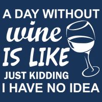 A Day Without Wine Is like Just Kidding I Have No idea 7-Panel Snapback Hat