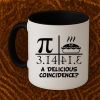 A Delicious Coincidence? Pi Day 3.14 Math Geek Mug
