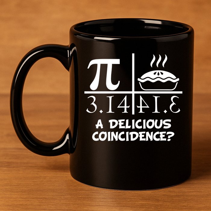 A Delicious Coincidence? Pi Day 3.14 Math Geek 11oz C Handle Ceramic Mug