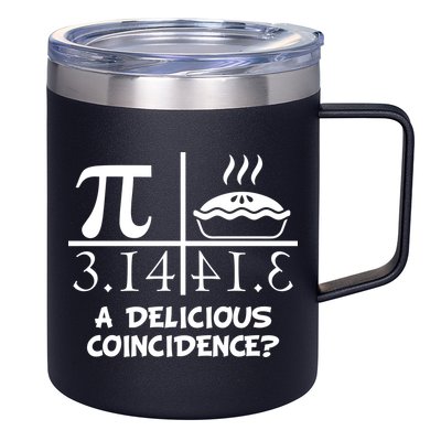 A Delicious Coincidence? Pi Day 3.14 Math Geek 12oz Stainless Steel Coffee Mug