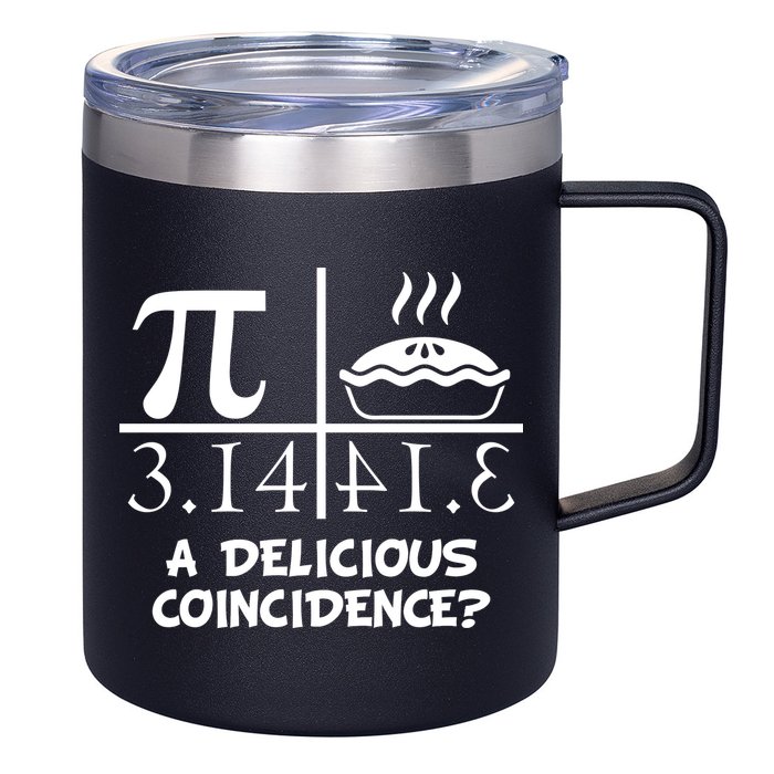 A Delicious Coincidence? Pi Day 3.14 Math Geek 12oz Stainless Steel Coffee Mug
