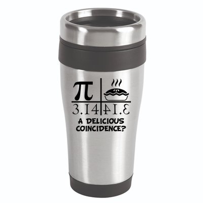 A Delicious Coincidence? Pi Day 3.14 Math Geek 16oz Travel Tumbler