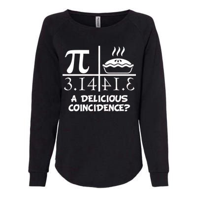 A Delicious Coincidence? Pi Day 3.14 Math Geek Womens California Wash Sweatshirt