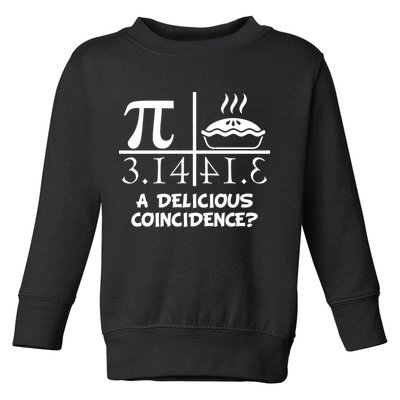 A Delicious Coincidence? Pi Day 3.14 Math Geek Toddler Sweatshirt