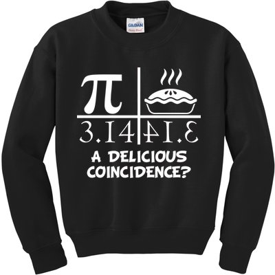 A Delicious Coincidence? Pi Day 3.14 Math Geek Kids Sweatshirt