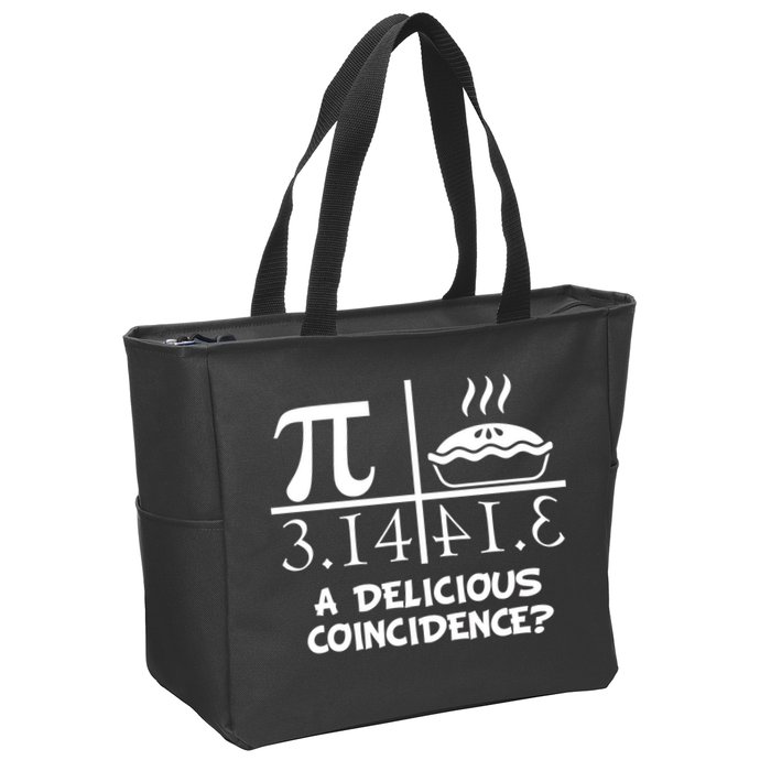 A Delicious Coincidence? Pi Day 3.14 Math Geek Zip Tote Bag