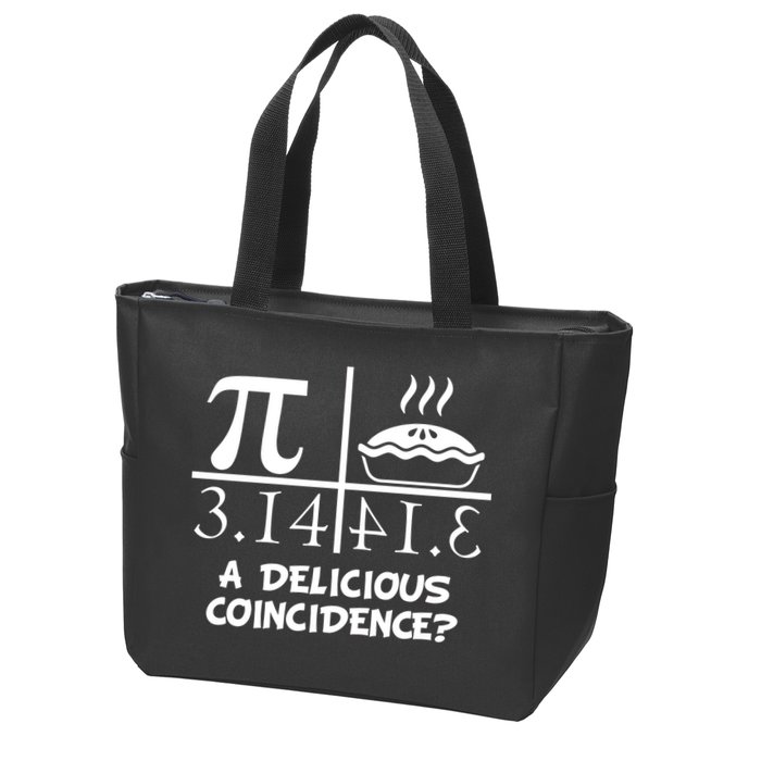 A Delicious Coincidence? Pi Day 3.14 Math Geek Zip Tote Bag