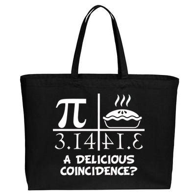 A Delicious Coincidence? Pi Day 3.14 Math Geek Cotton Canvas Jumbo Tote